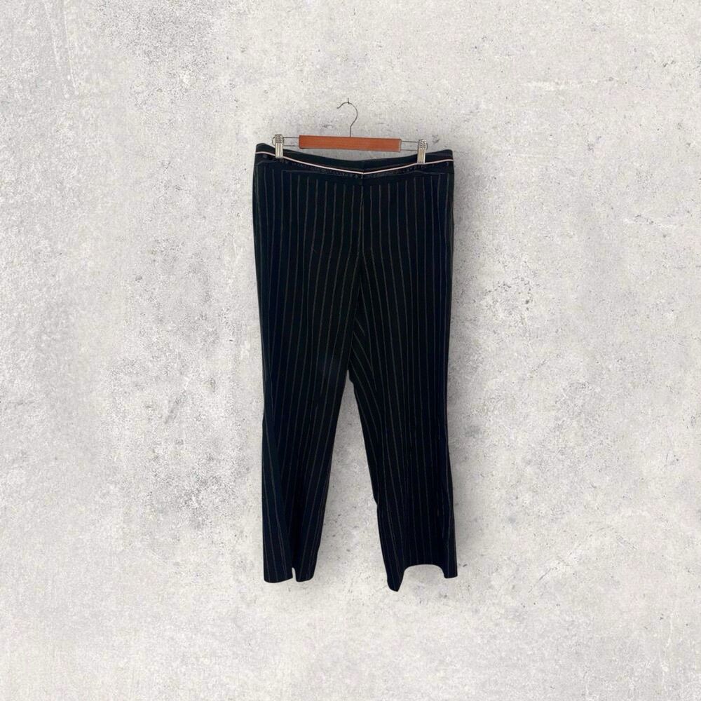 Dalia Women’s Size 14 Black w/ Pink Pin Stripes Dress Pants